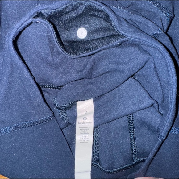 NAVY BLUE LULULEMON ALIGN HIGH RISE JOGGER FULL LENGTH CINCHED PANTS 24” SIZE 2 - Picture 5 of 5